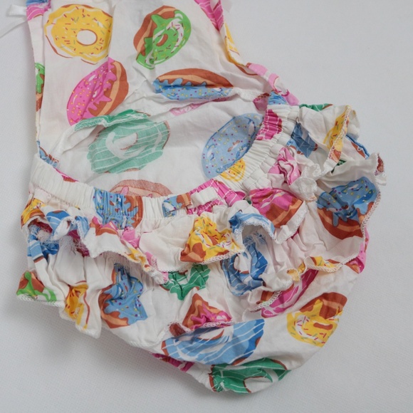Baby Girls 1st Birthday Donut Romper Headband Outfit Set Size 12M - Picture 6 of 10
